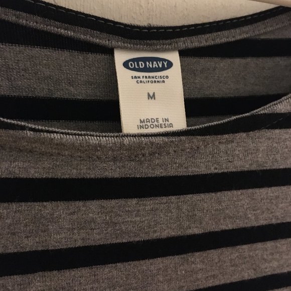 Long-sleeve Black and Gray Swing Dress - Picture 4 of 4